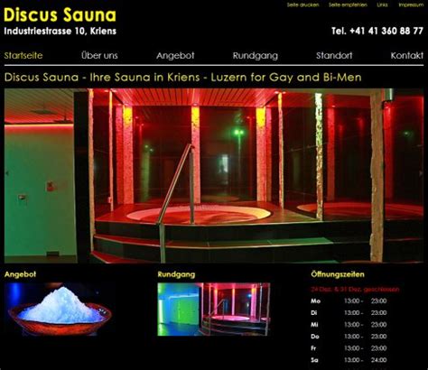 gay sauna kriens|Discus Sauna